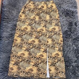 Cat Print Skirt or Dress Size Large Made in USA